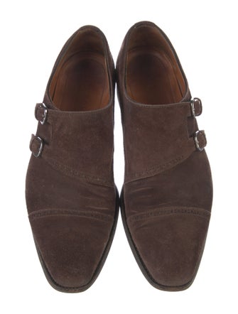 Bontoni Suede Lasercut Accents Monk Straps