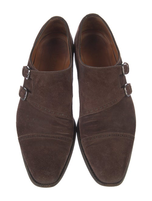 Bontoni Suede Lasercut Accents Monk Straps