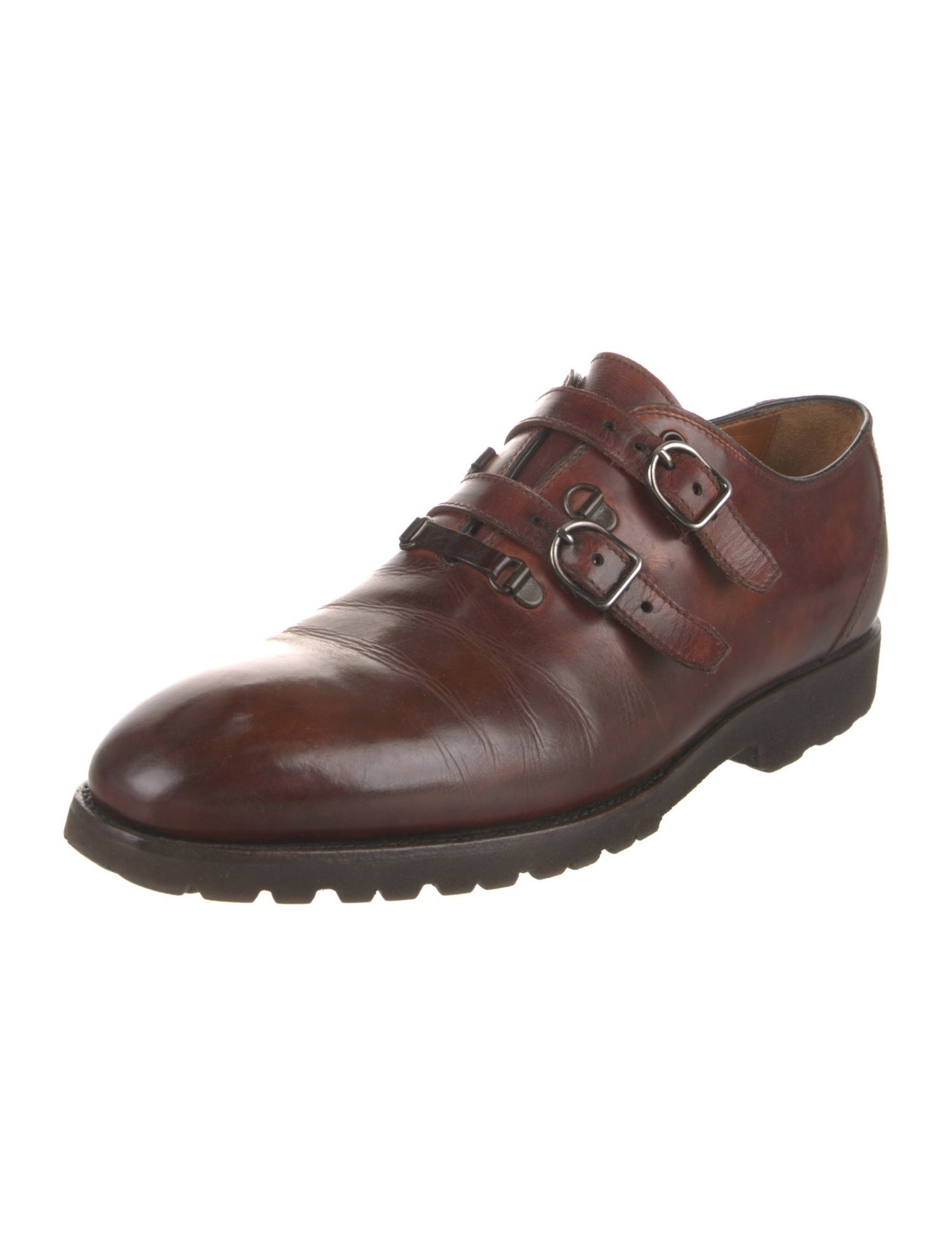 Bontoni Leather Monk Straps