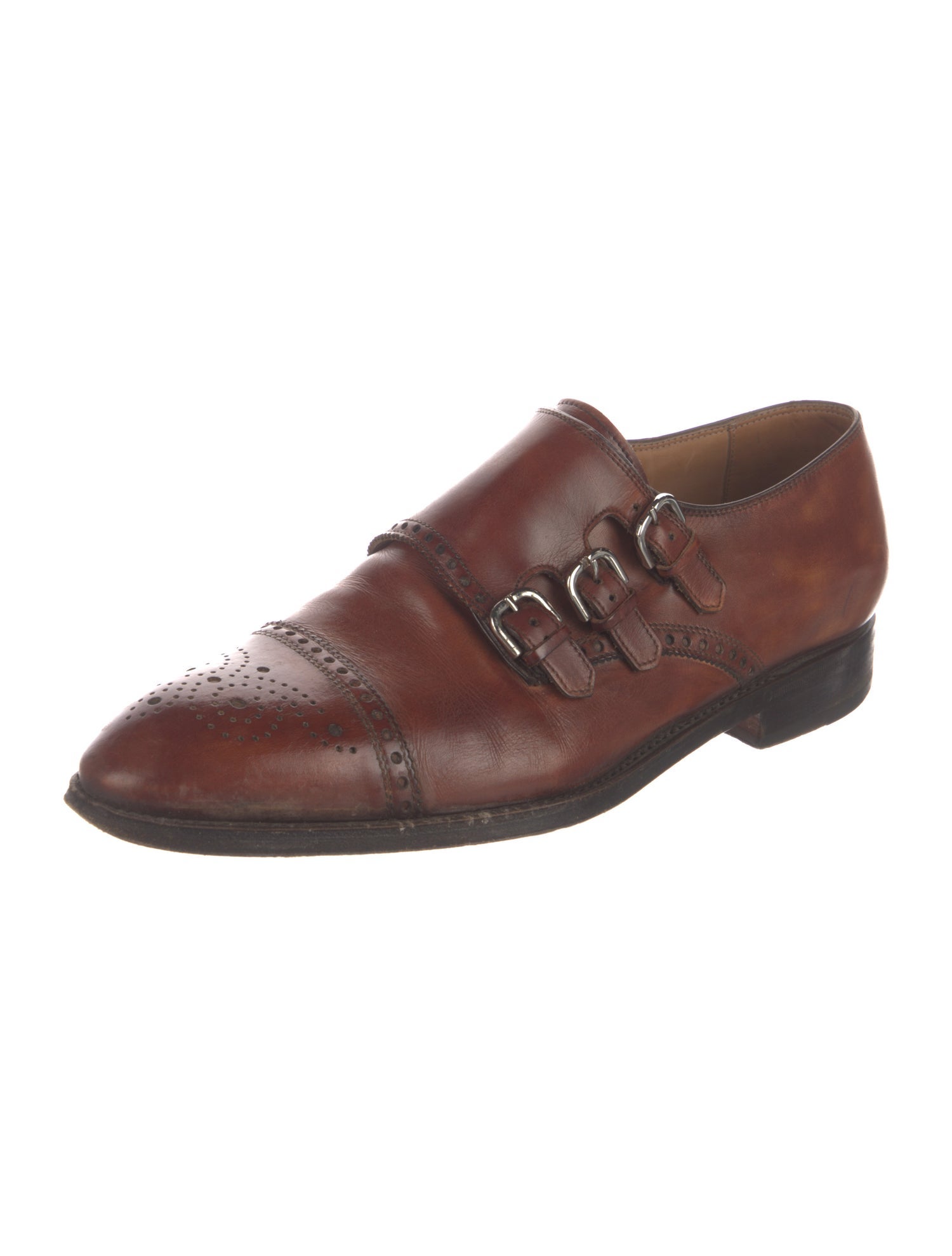 Bontoni Leather Monk Straps