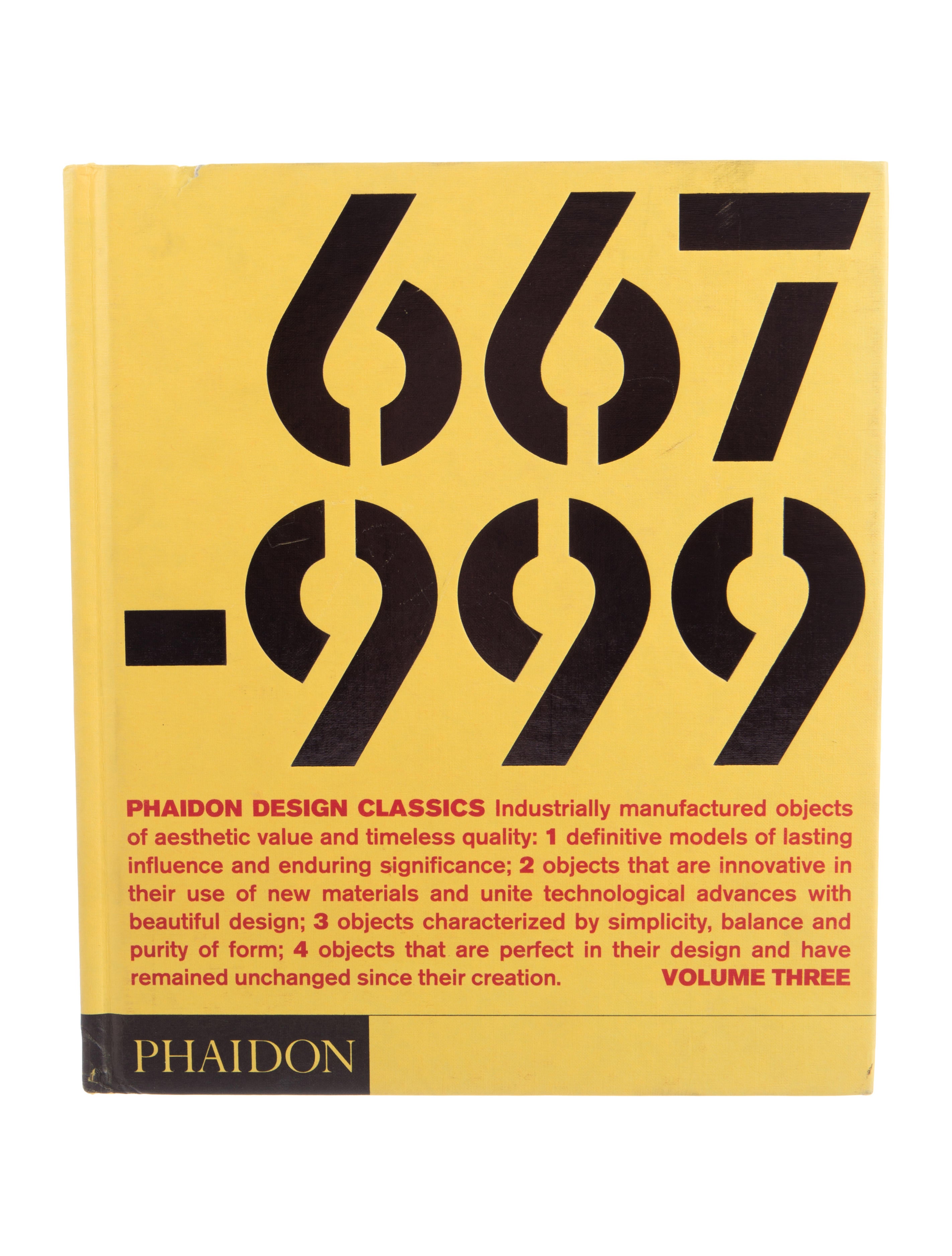 Book Phaidon Design Classics (3 Volume Set) - Yellow Books