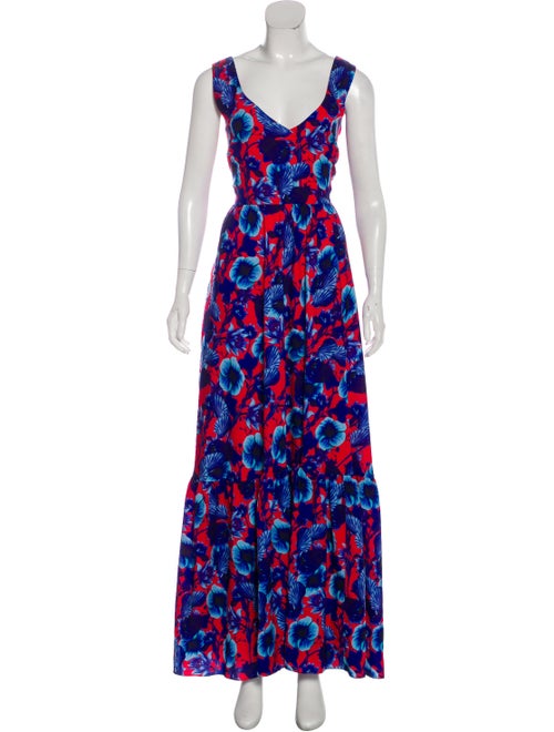 Borgo De Nor Printed Maxi Dress Blue