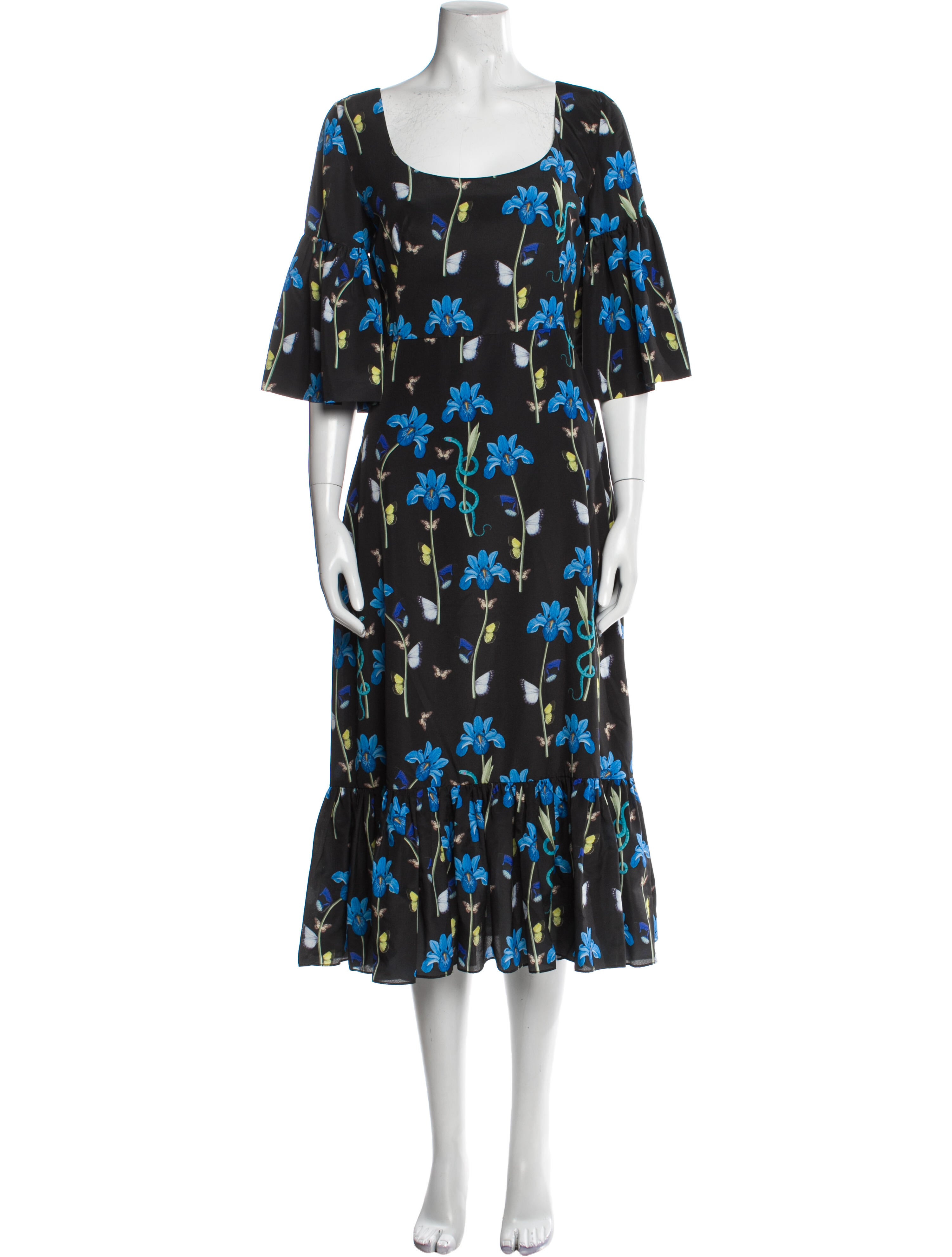 Borgo De Nor Floral Print Midi Length Dress
