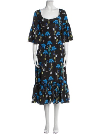 Borgo De Nor Floral Print Midi Length Dress