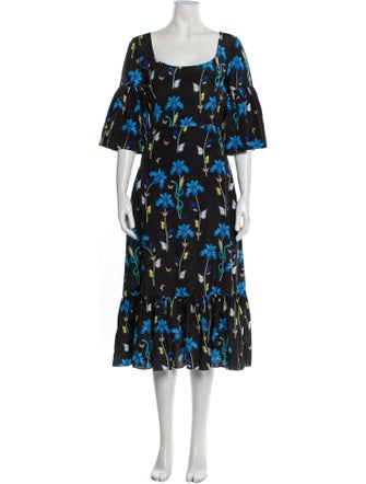 Borgo De Nor Floral Print Midi Length Dress