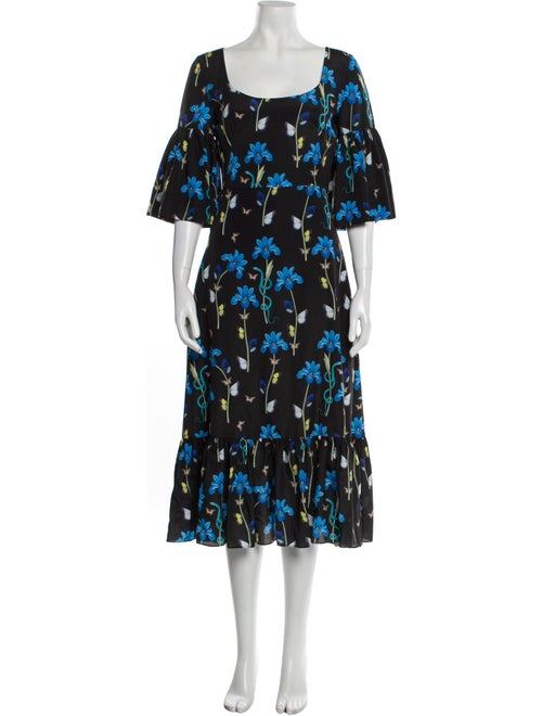 Borgo De Nor Floral Print Midi Length Dress