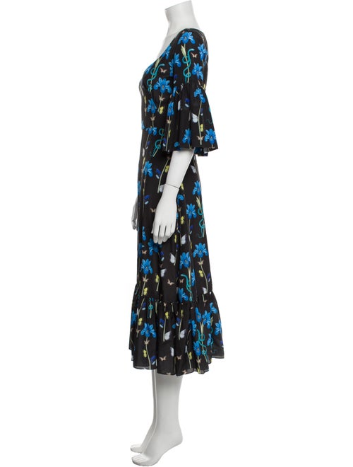 Borgo De Nor Floral Print Midi Length Dress