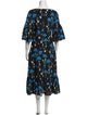 Borgo De Nor Floral Print Midi Length Dress