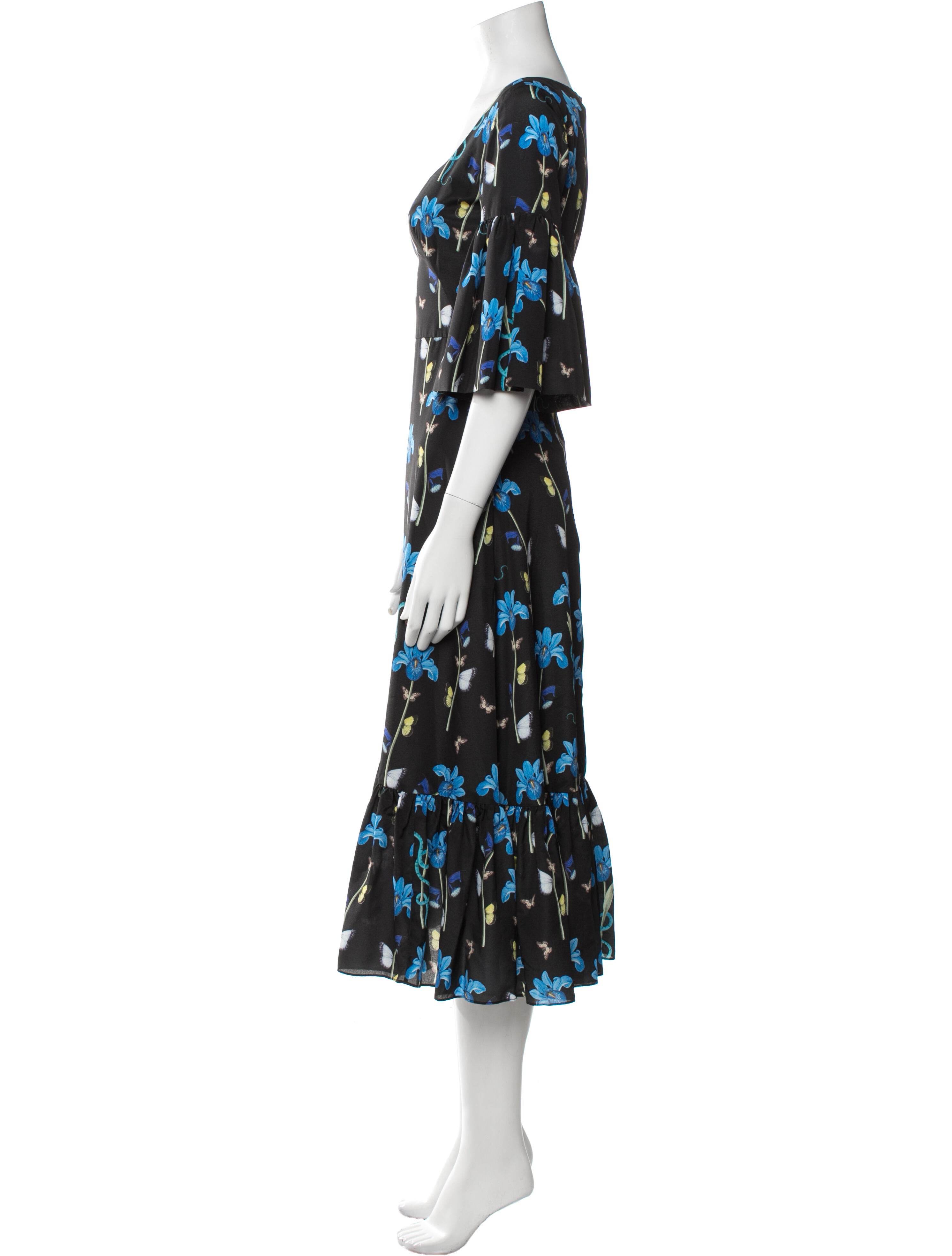 Borgo De Nor Floral Print Midi Length Dress