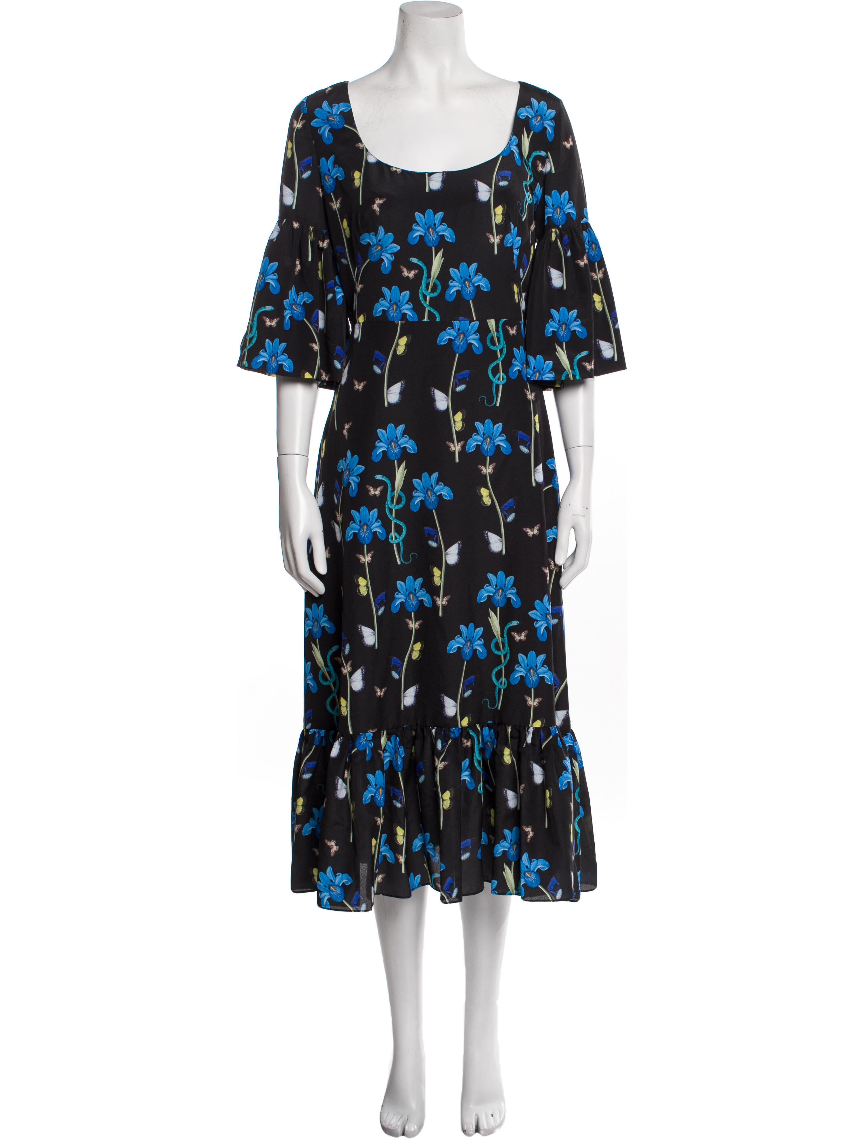 Borgo De Nor Floral Print Midi Length Dress
