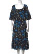 Borgo De Nor Floral Print Midi Length Dress