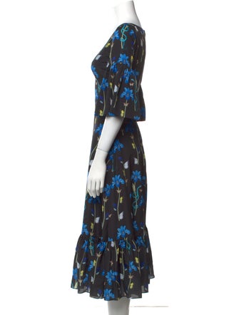 Borgo De Nor Floral Print Midi Length Dress