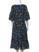 Borgo De Nor Floral Print Midi Length Dress