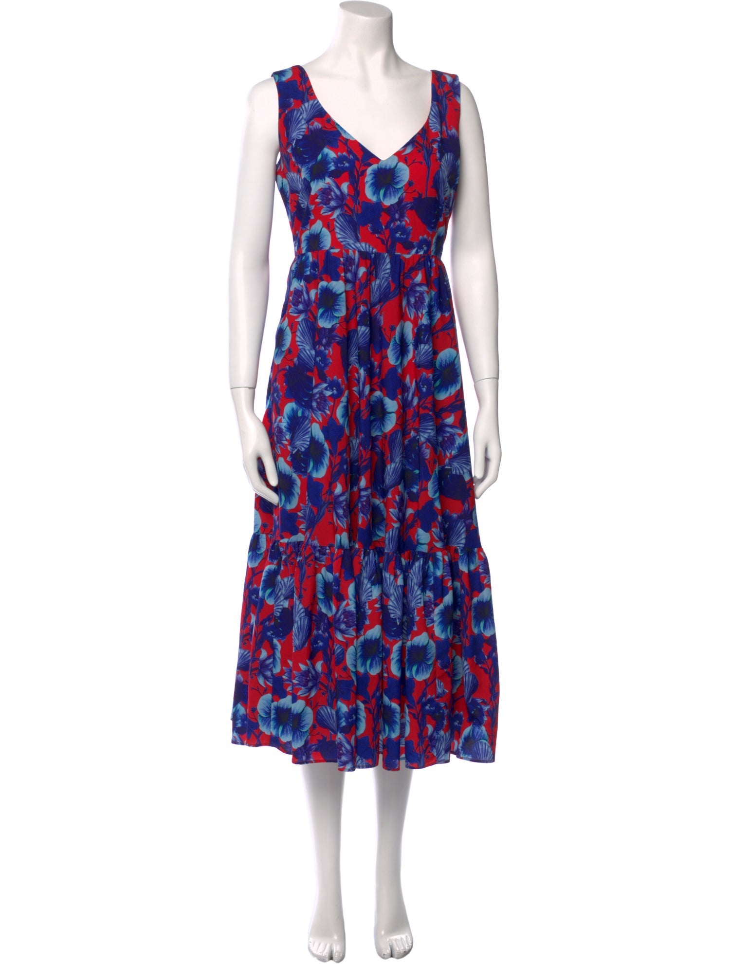 Borgo De Nor Floral Print Midi Length Dress