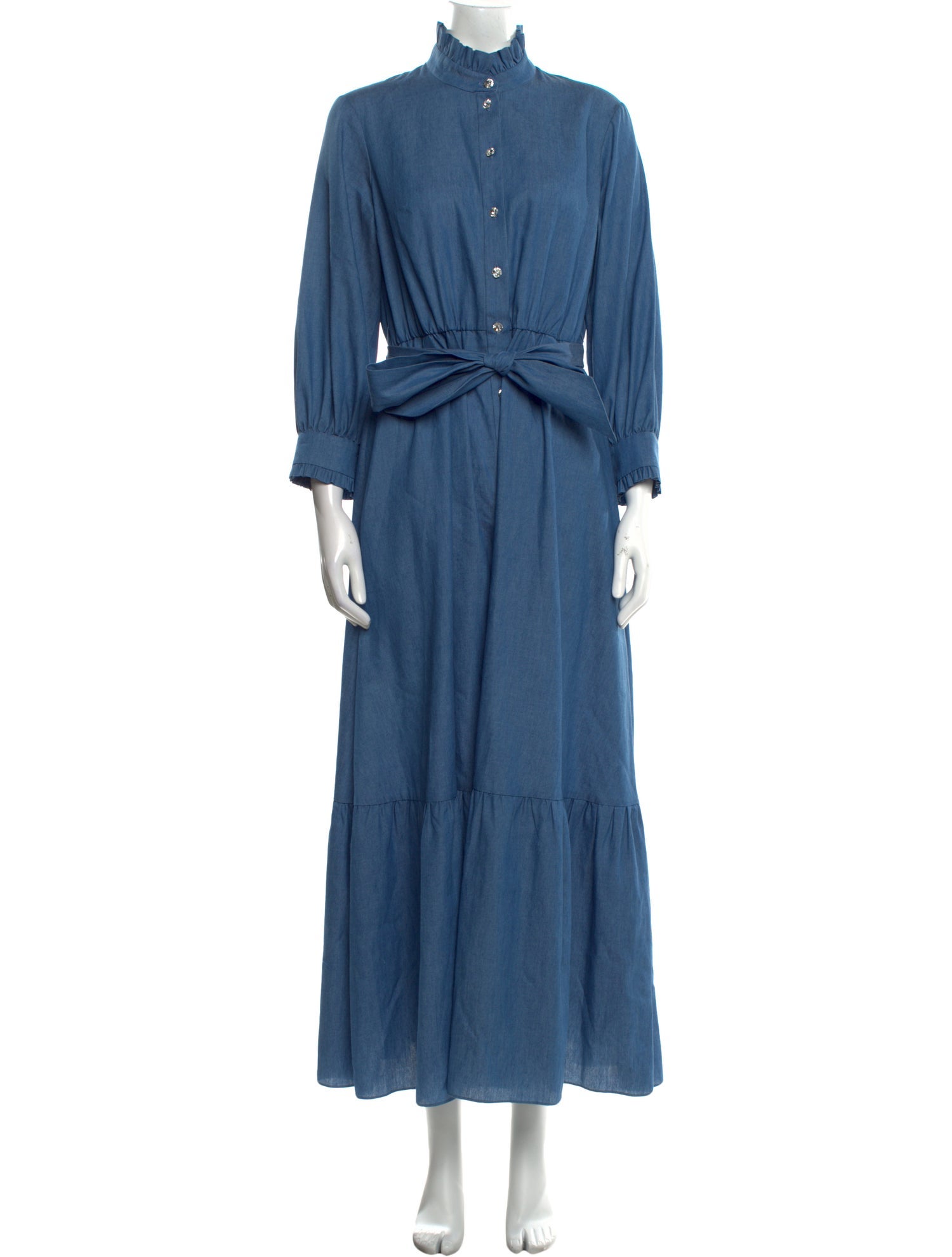 Borgo De Nor Mock Neck Long Dress