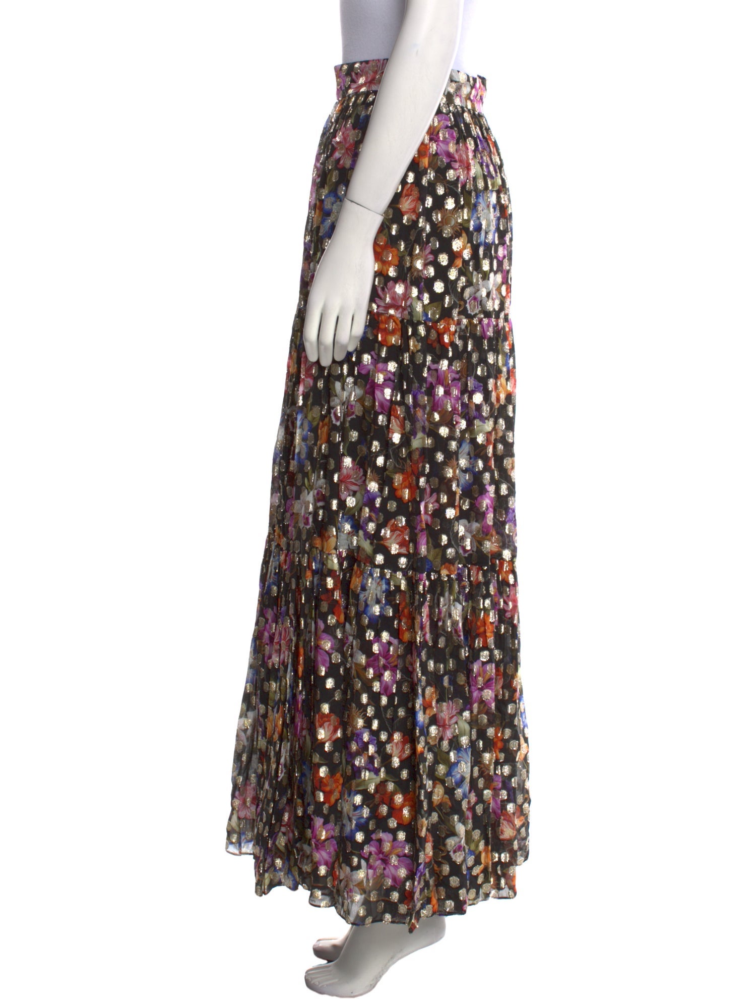 Borgo De Nor Polka Dot Print Long Skirt w/ Tags