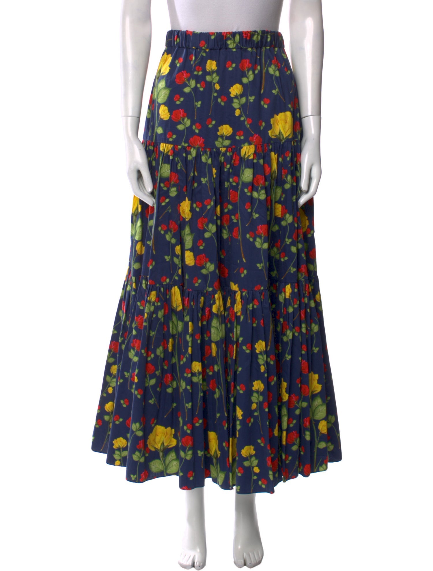 Borgo De Nor Floral Print Midi Length Skirt