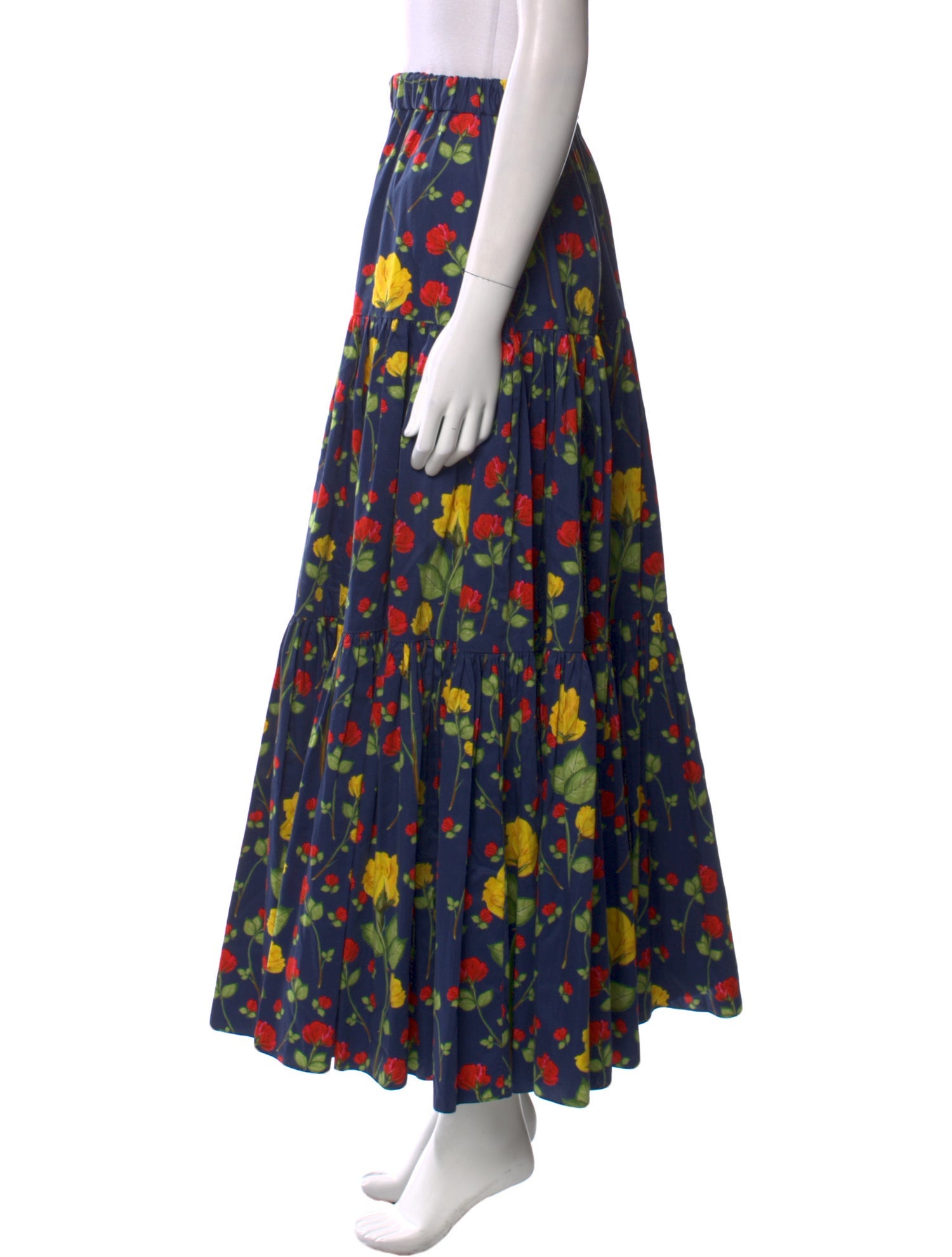 Borgo De Nor Floral Print Midi Length Skirt
