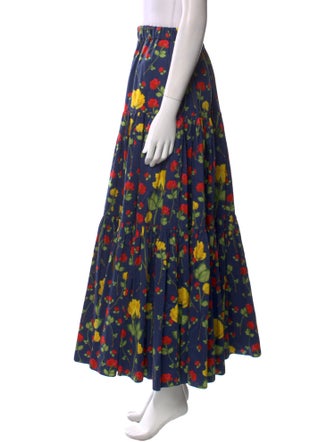 Borgo De Nor Floral Print Midi Length Skirt