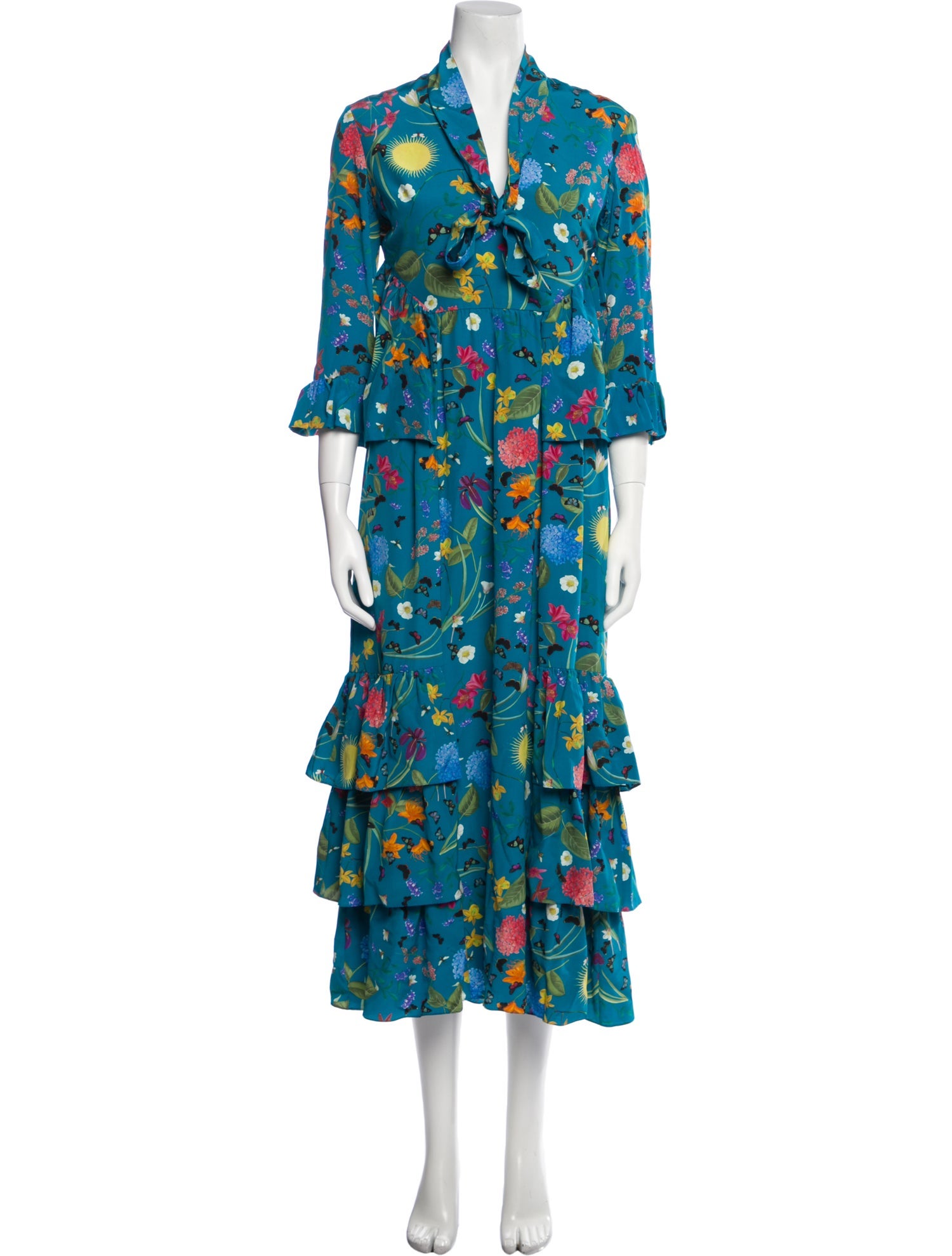 Borgo De Nor Silk Long Dress