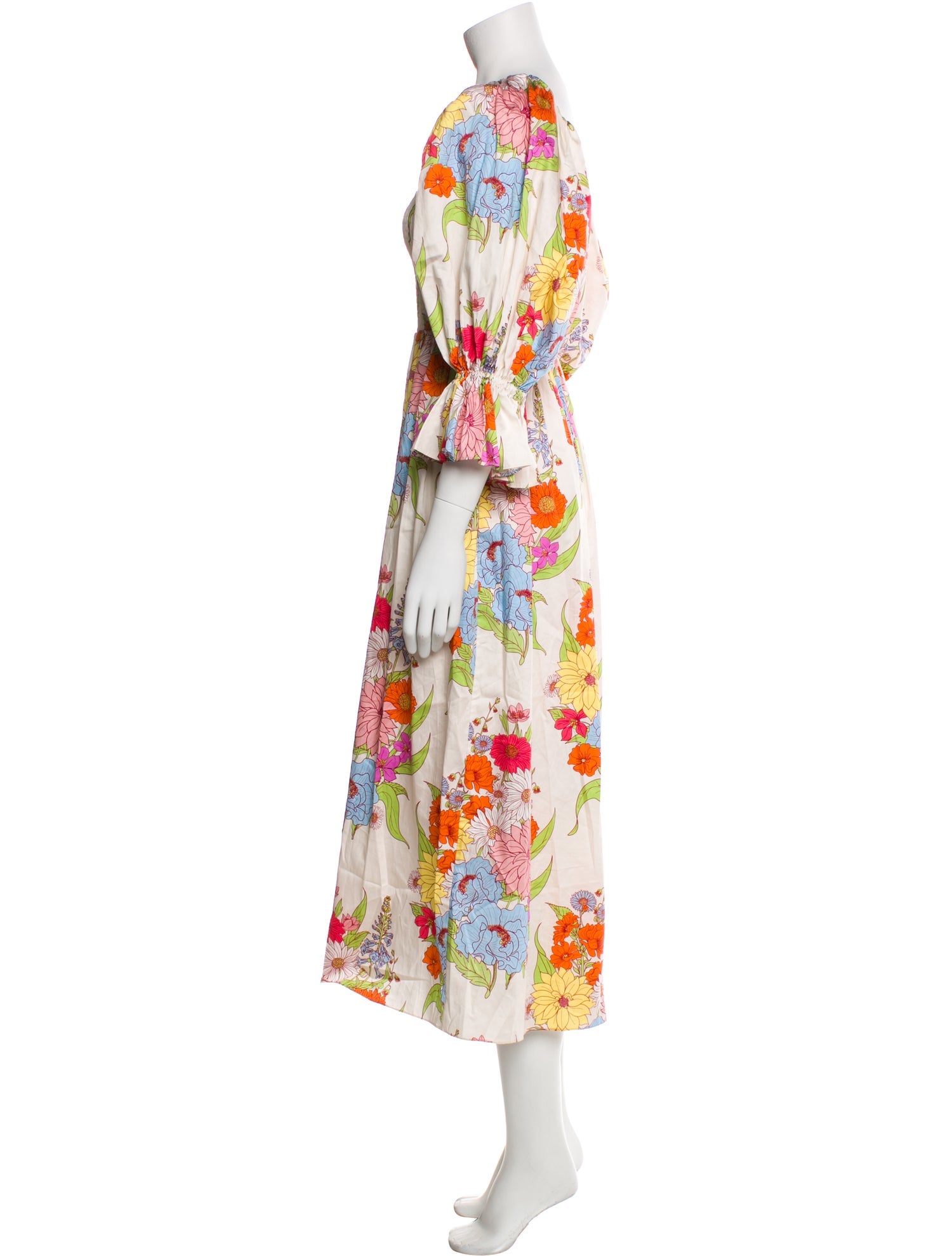 Borgo De Nor Floral Print Midi Length Dress
