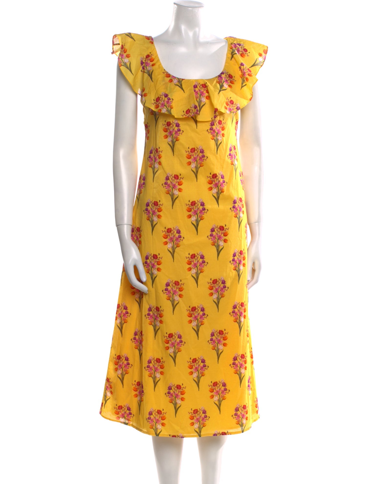 Borgo De Nor Floral Print Midi Length Dress