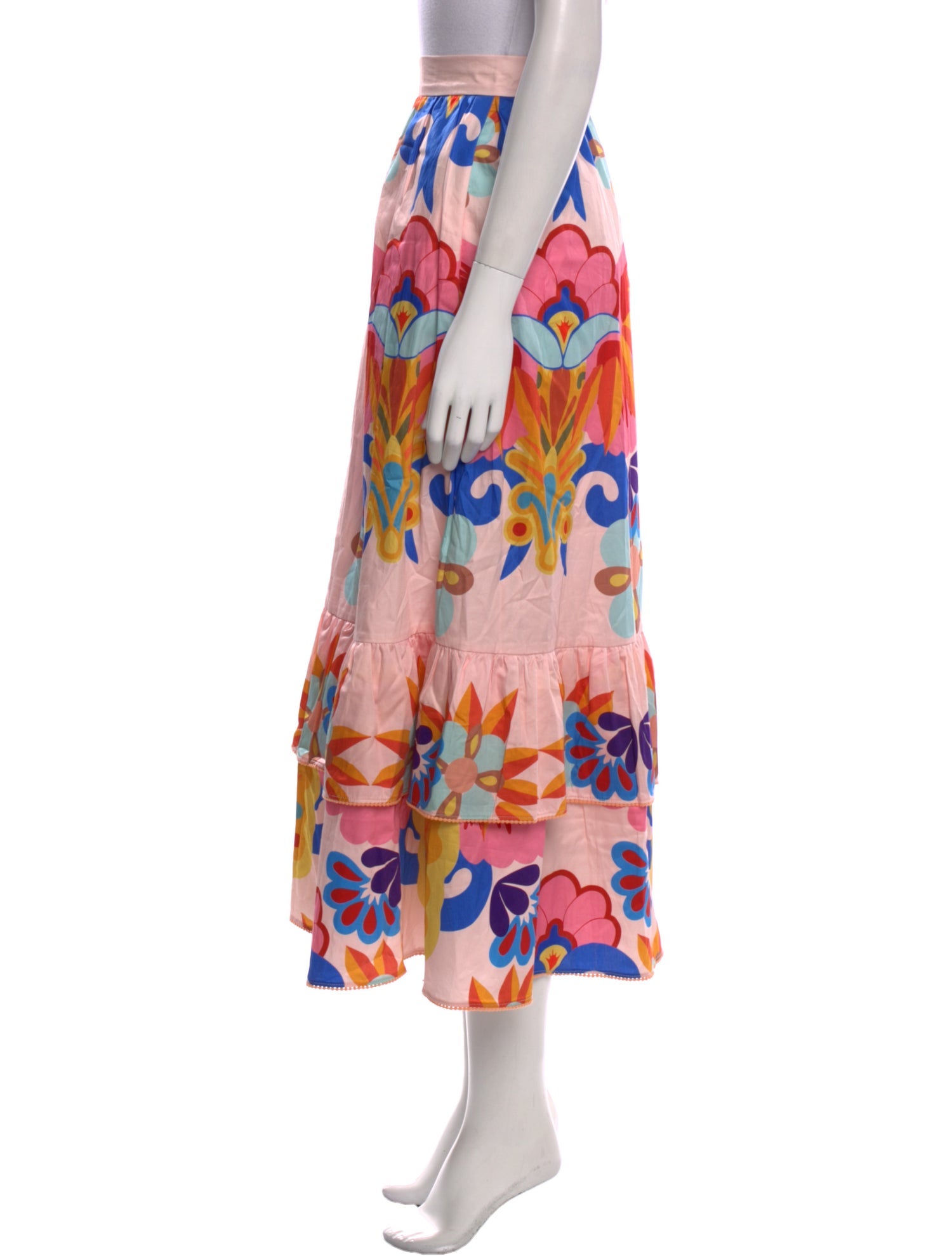 Borgo De Nor Floral Print Midi Length Skirt w/ Tags