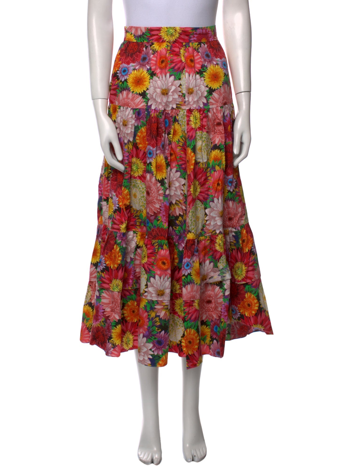 Borgo De Nor Floral Print Midi Length Skirt