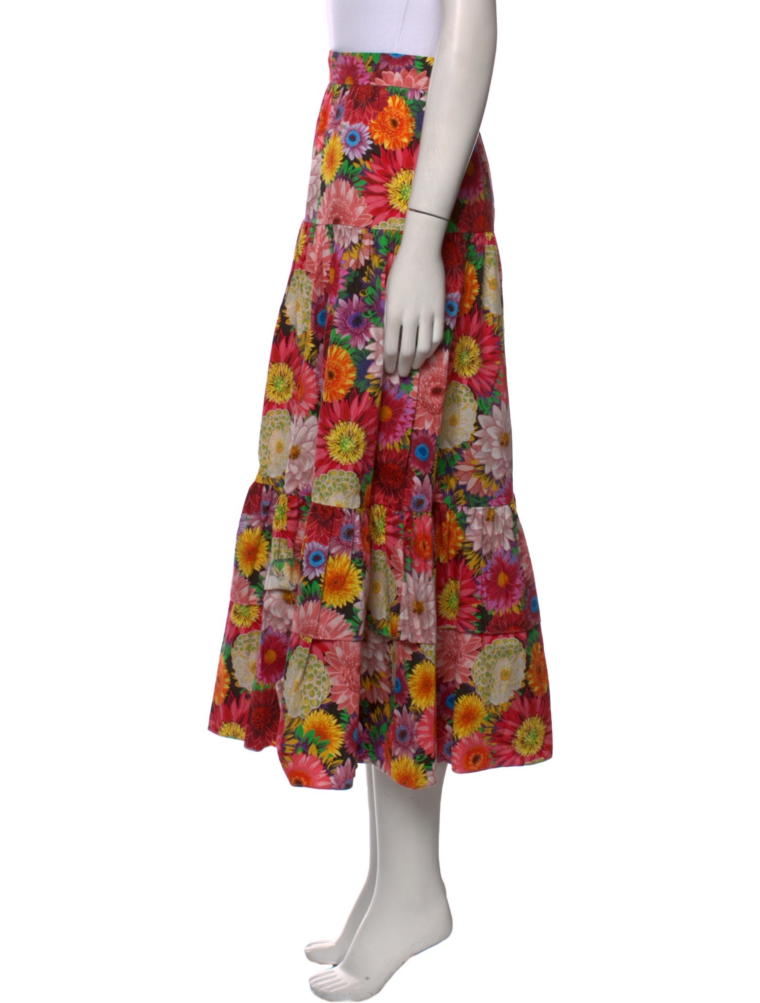 Borgo De Nor Floral Print Midi Length Skirt