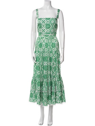 Borgo De Nor Printed Lace Trim Embellishment Skirt Set