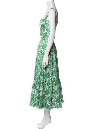 Borgo De Nor Printed Lace Trim Embellishment Skirt Set