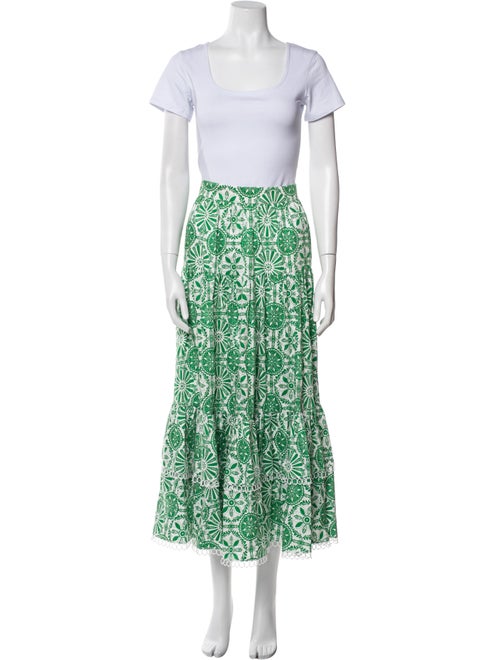 Borgo De Nor Printed Lace Trim Embellishment Skirt Set