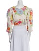 Borgo De Nor Floral Print Square Neckline Crop Top
