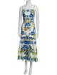 Borgo De Nor Floral Print Midi Length Dress