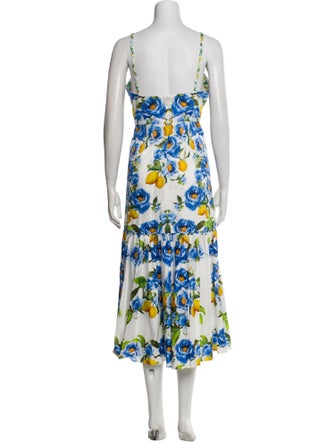 Borgo De Nor Floral Print Midi Length Dress