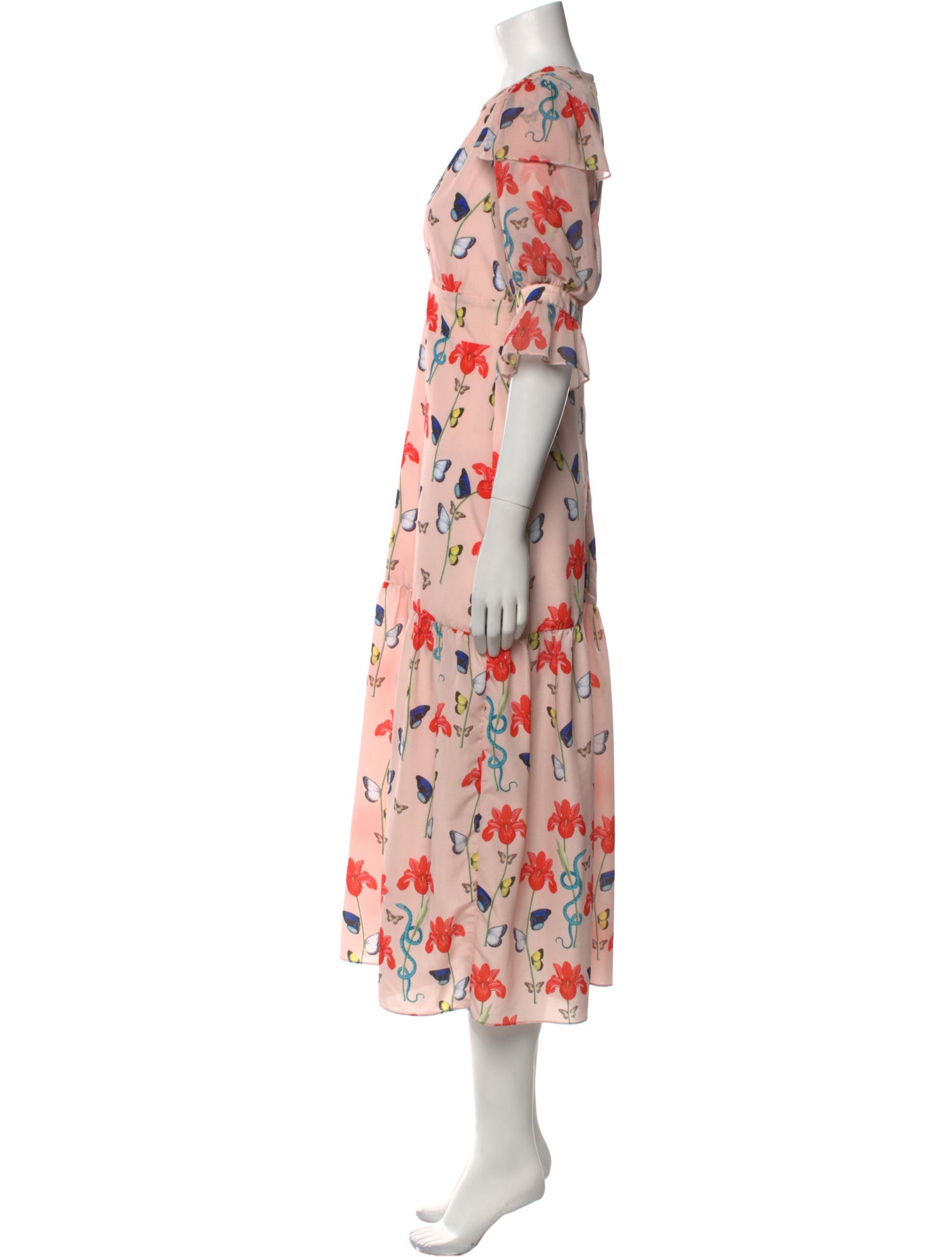 Borgo De Nor Floral Print Midi Length Dress
