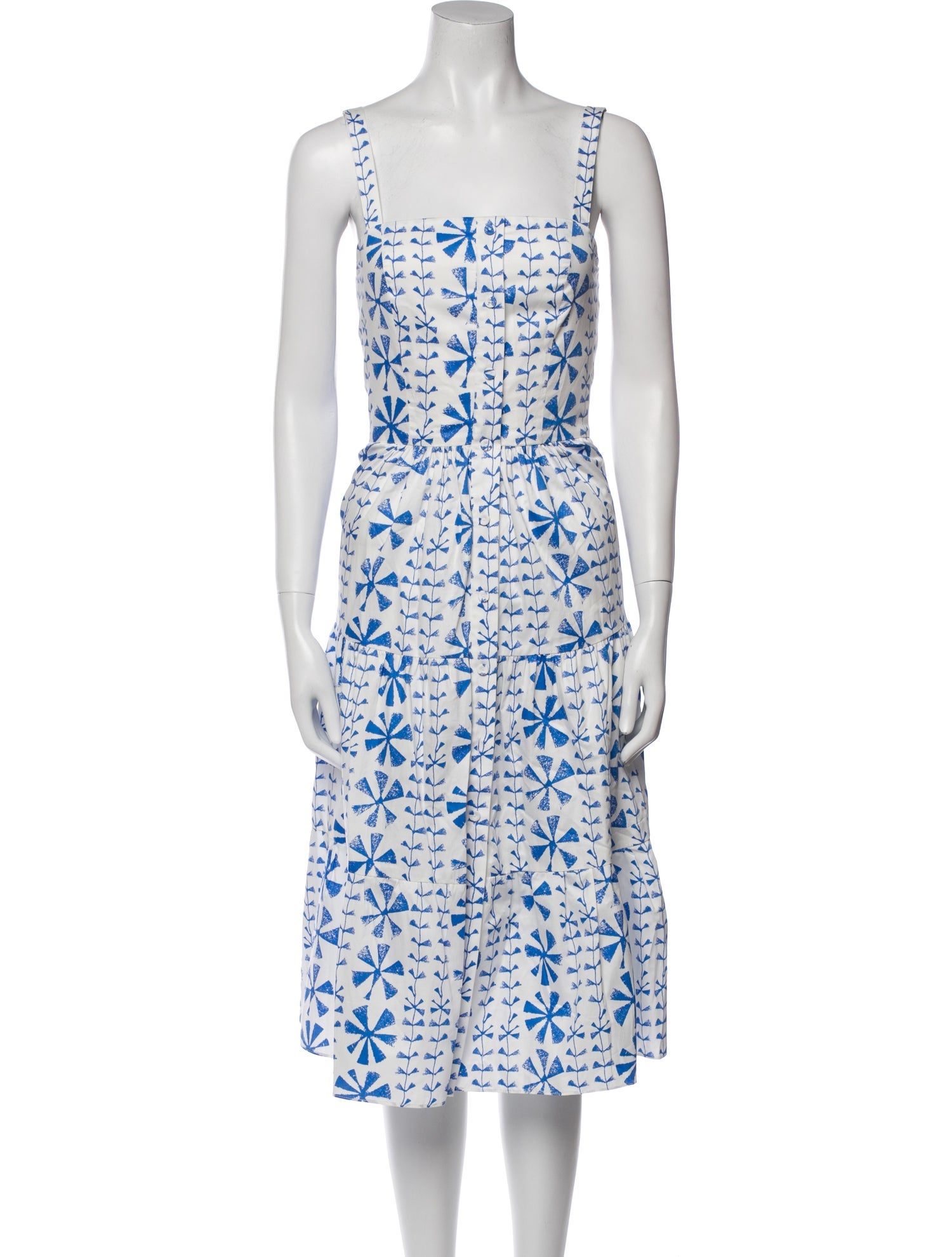 Borgo De Nor Square Neckline Midi Length Dress