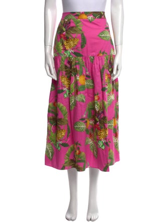 Borgo De Nor Floral Print Midi Length Skirt