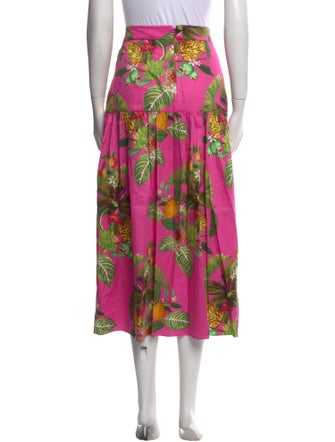 Borgo De Nor Floral Print Midi Length Skirt