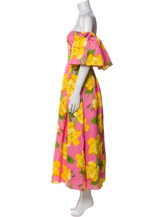 Borgo De Nor Floral Print Midi Length Dress