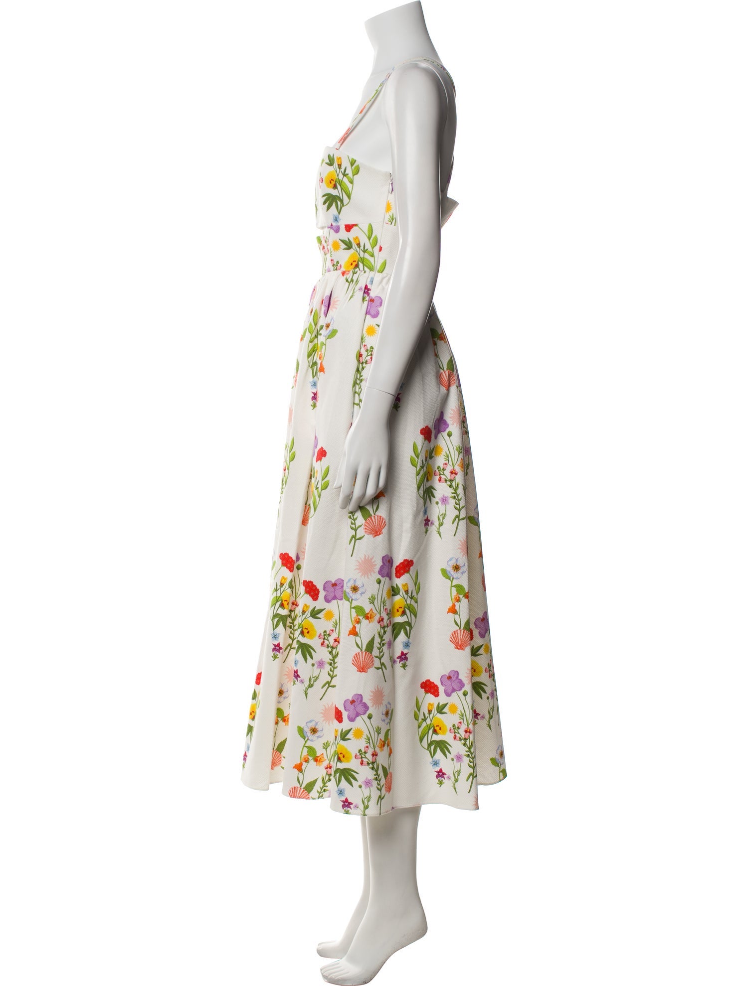 Borgo De Nor Floral Print Midi Length Dress