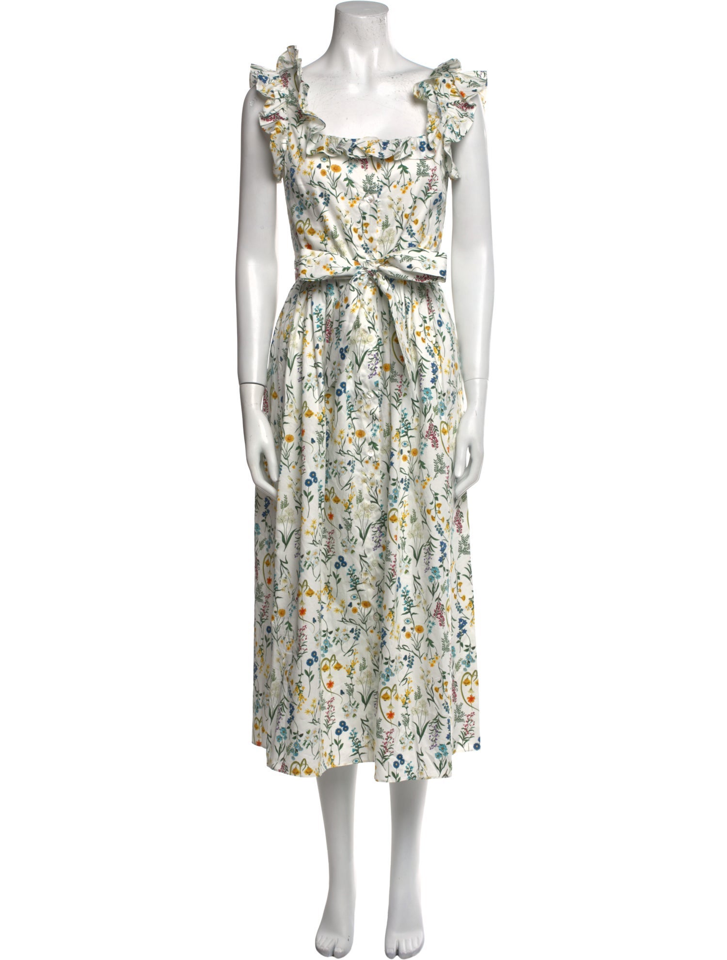 Borgo De Nor Floral Print Midi Length Dress
