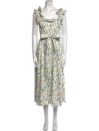Borgo De Nor Floral Print Midi Length Dress