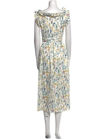 Borgo De Nor Floral Print Midi Length Dress