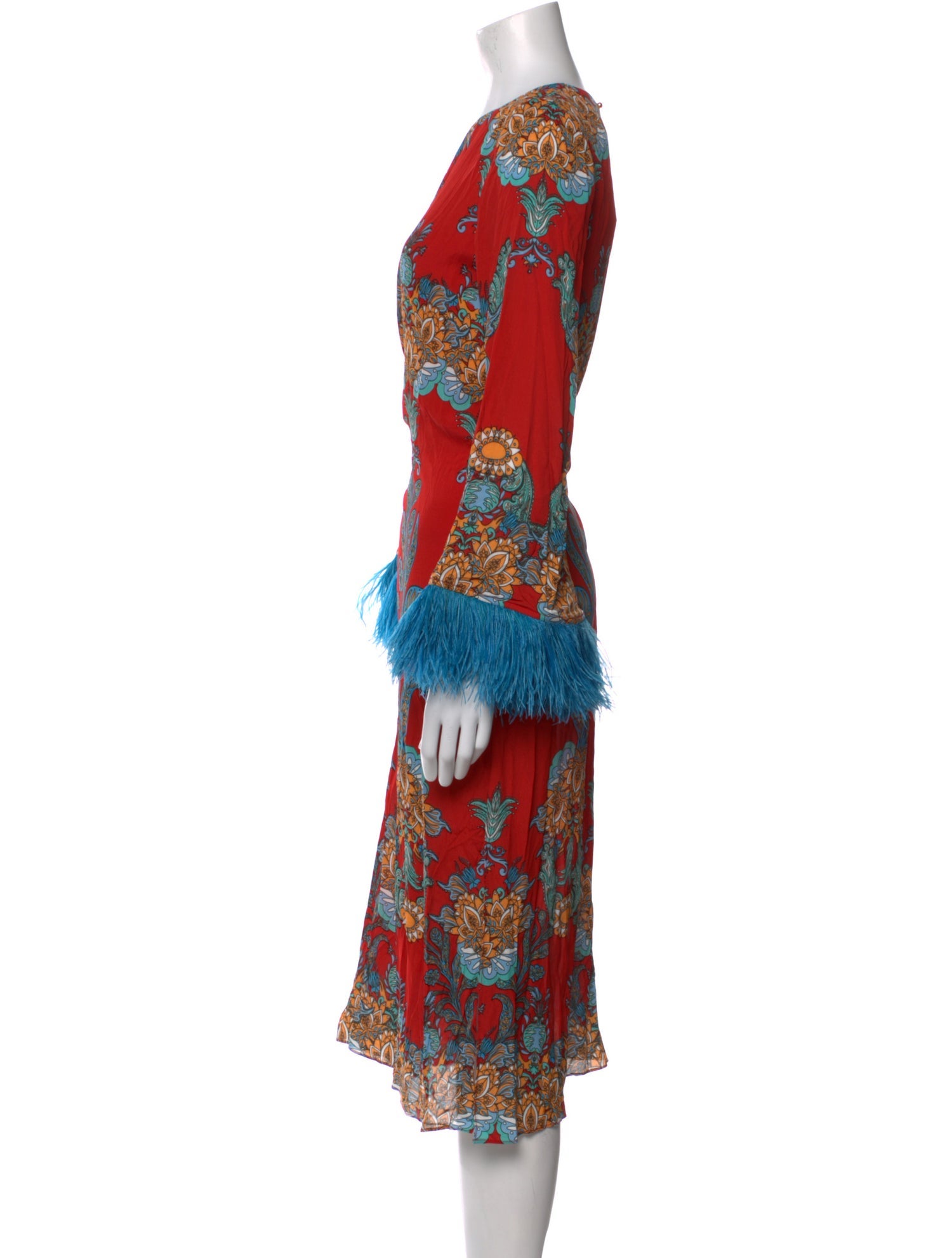 Borgo De Nor Floral Print Midi Length Dress w/ Tags