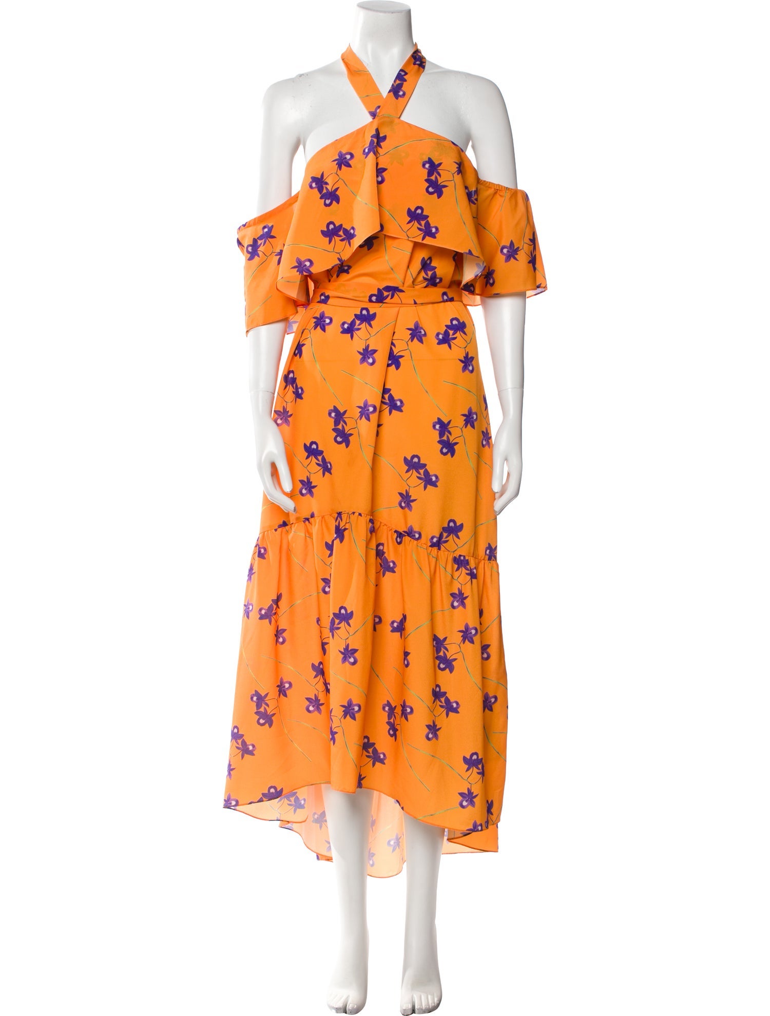 Borgo De Nor Floral Print Midi Length Dress
