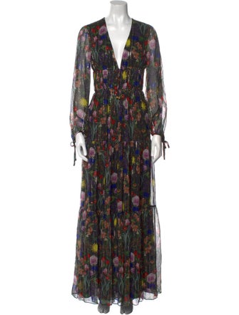 Borgo De Nor Silk Long Dress