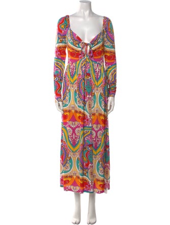 Borgo De Nor Printed Long Dress
