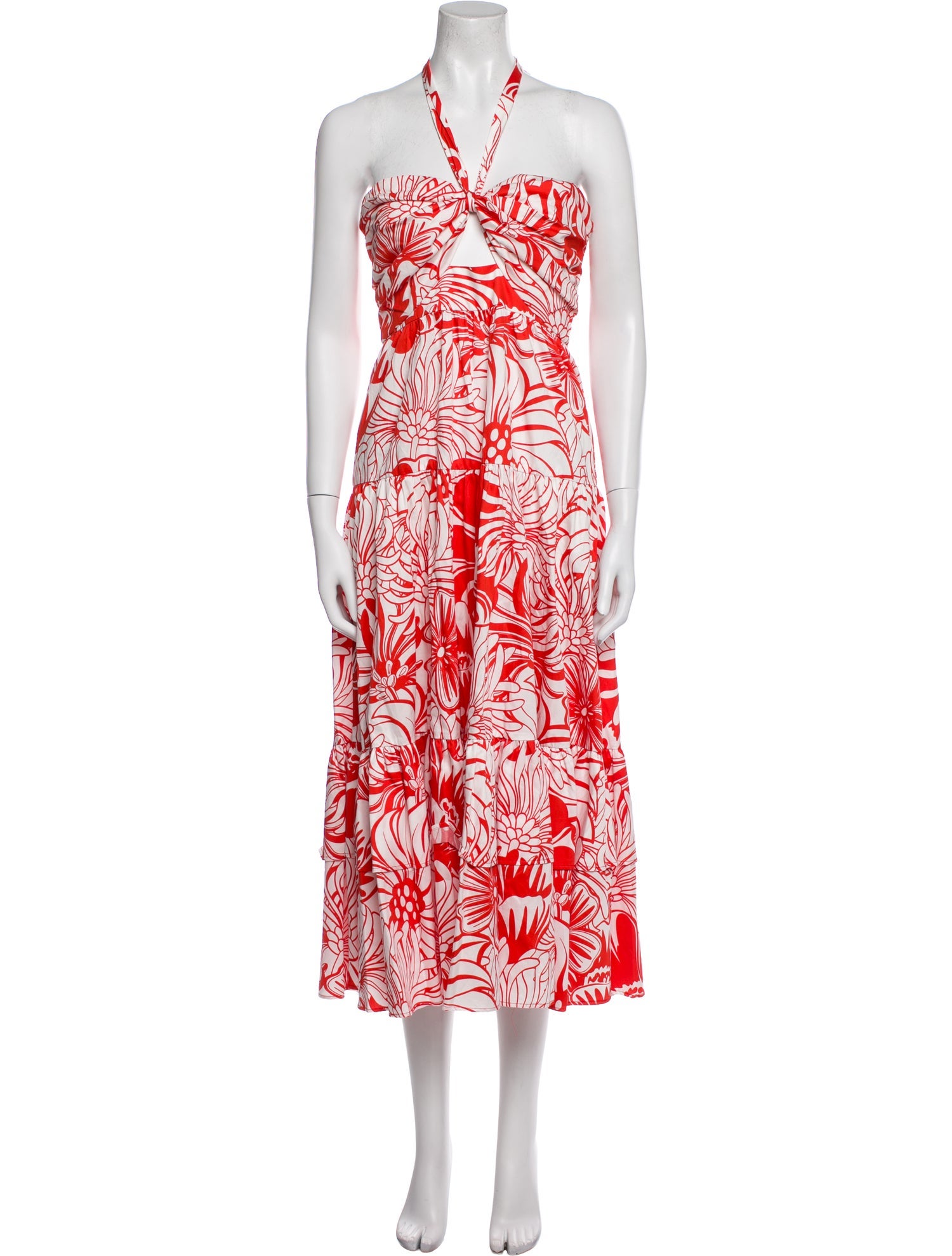 Borgo De Nor Floral Print Midi Length Dress