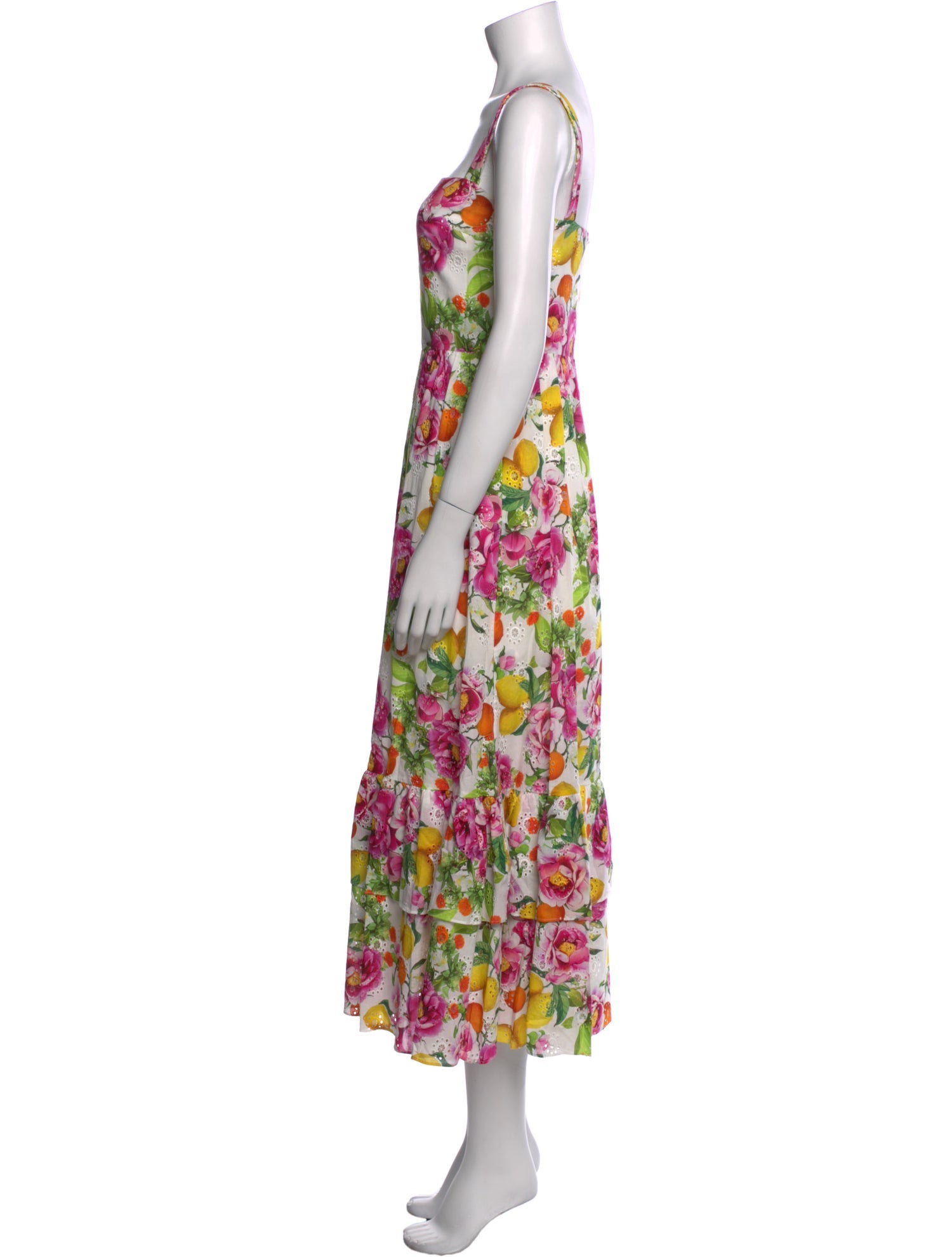 Borgo De Nor Floral Print Midi Length Dress